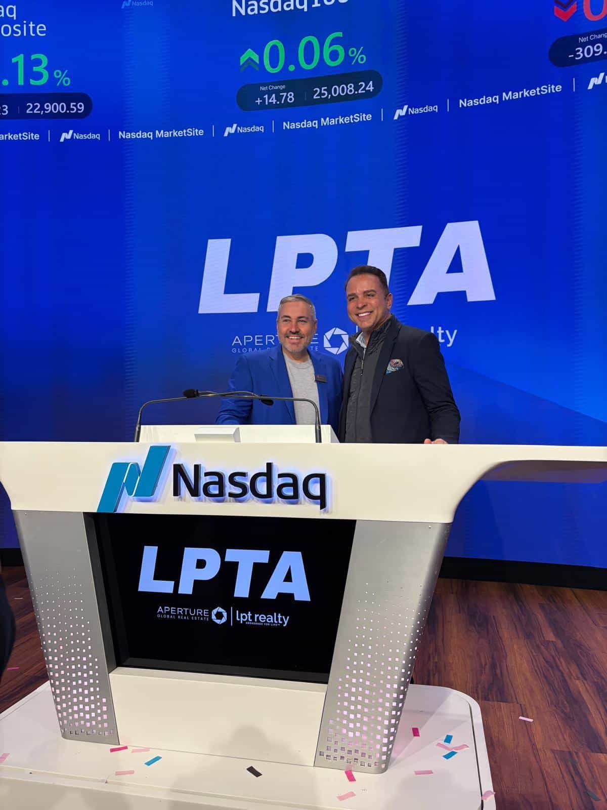 aperture global nasdaq Robert and Michael Aperture Global leaders Robert and Michael at Nasdaq